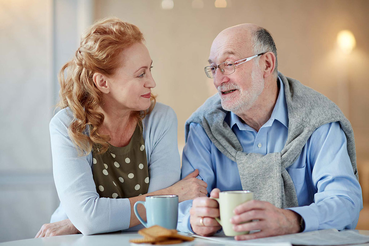 Woman with her father