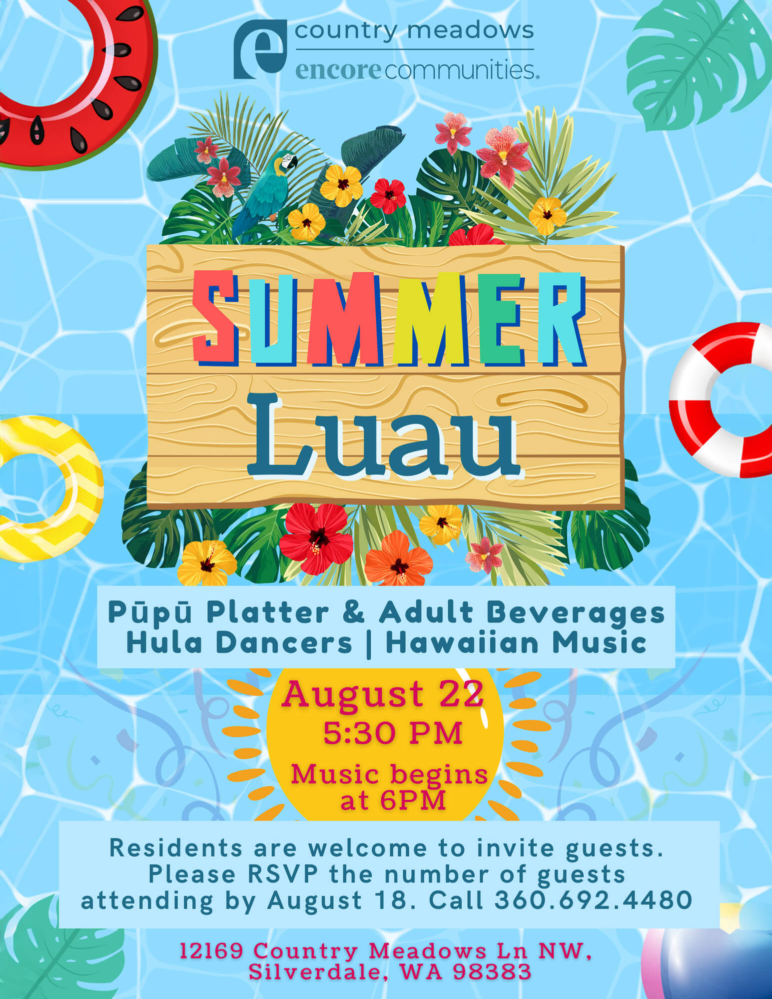 Summer Luau is happening August 22nd