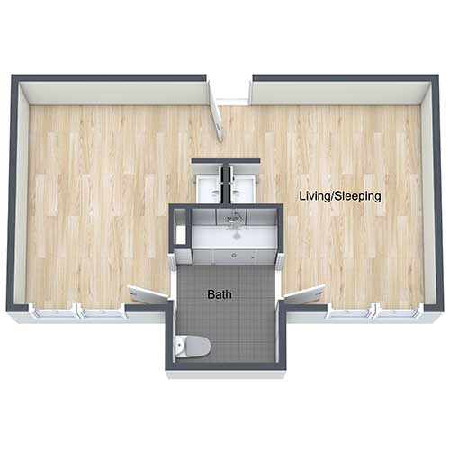 Regent Court sample residence floor plan