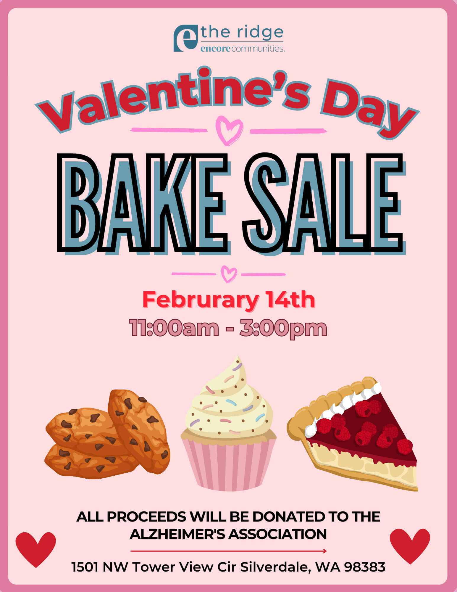 Valentine's Day Bake Sale @ February 14th, 11am - 3pm