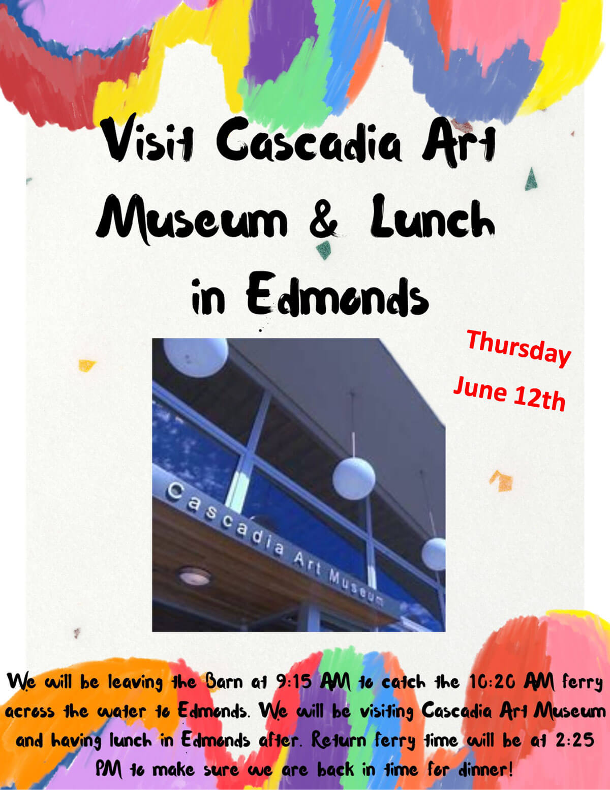 Visit Cascadia Art Museum & Lunch in Edmonds