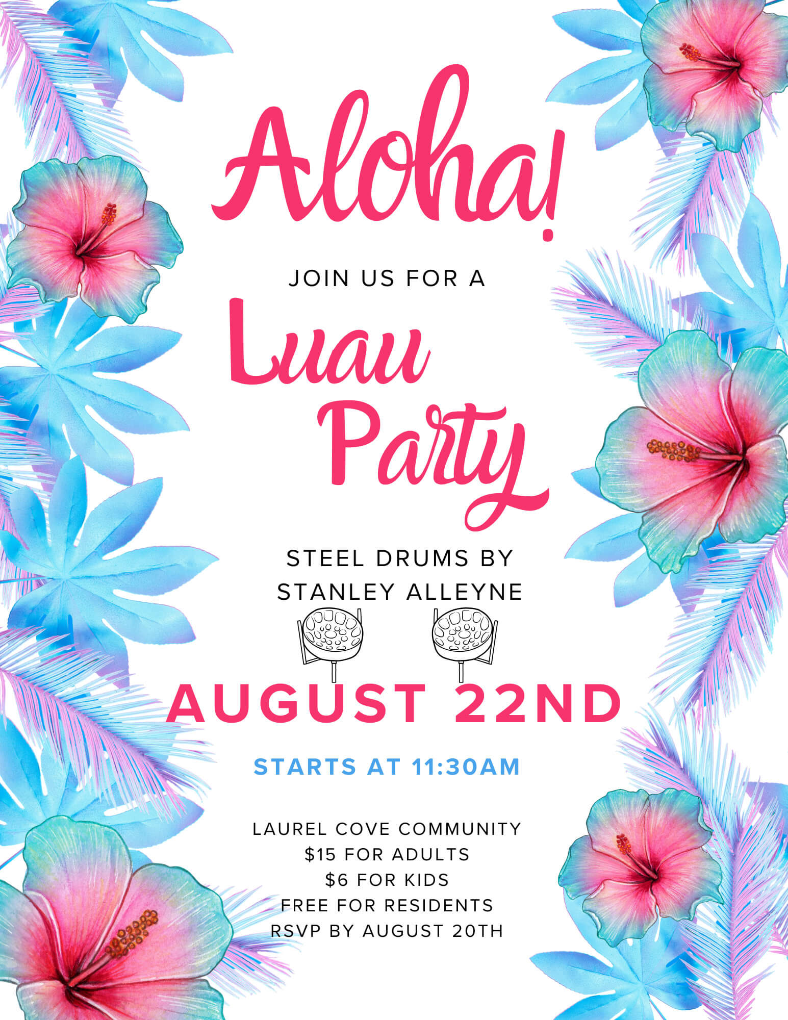 Aloha! Join Us for a Luau Party
