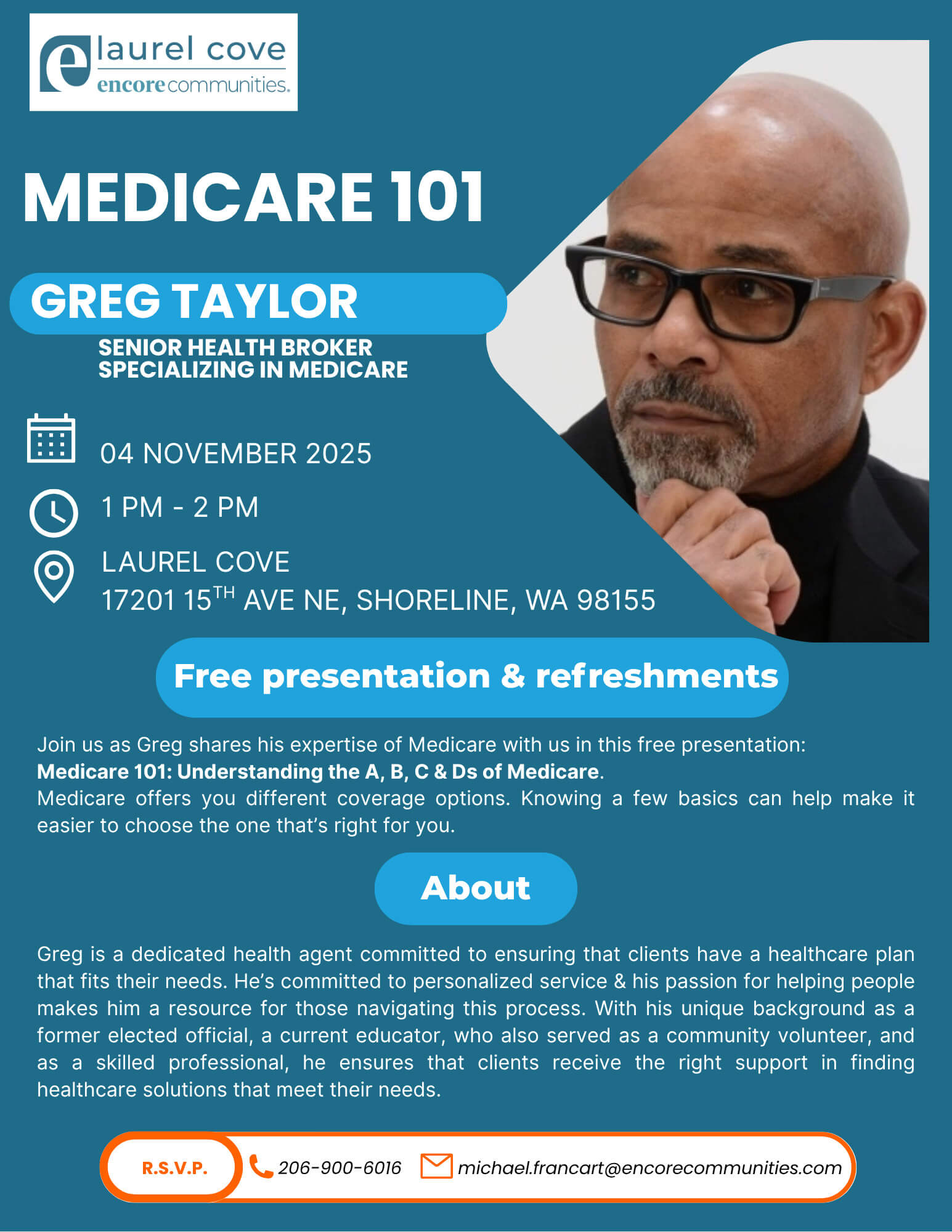 Speaker Series: Medicare 101 with Greg Taylor Event